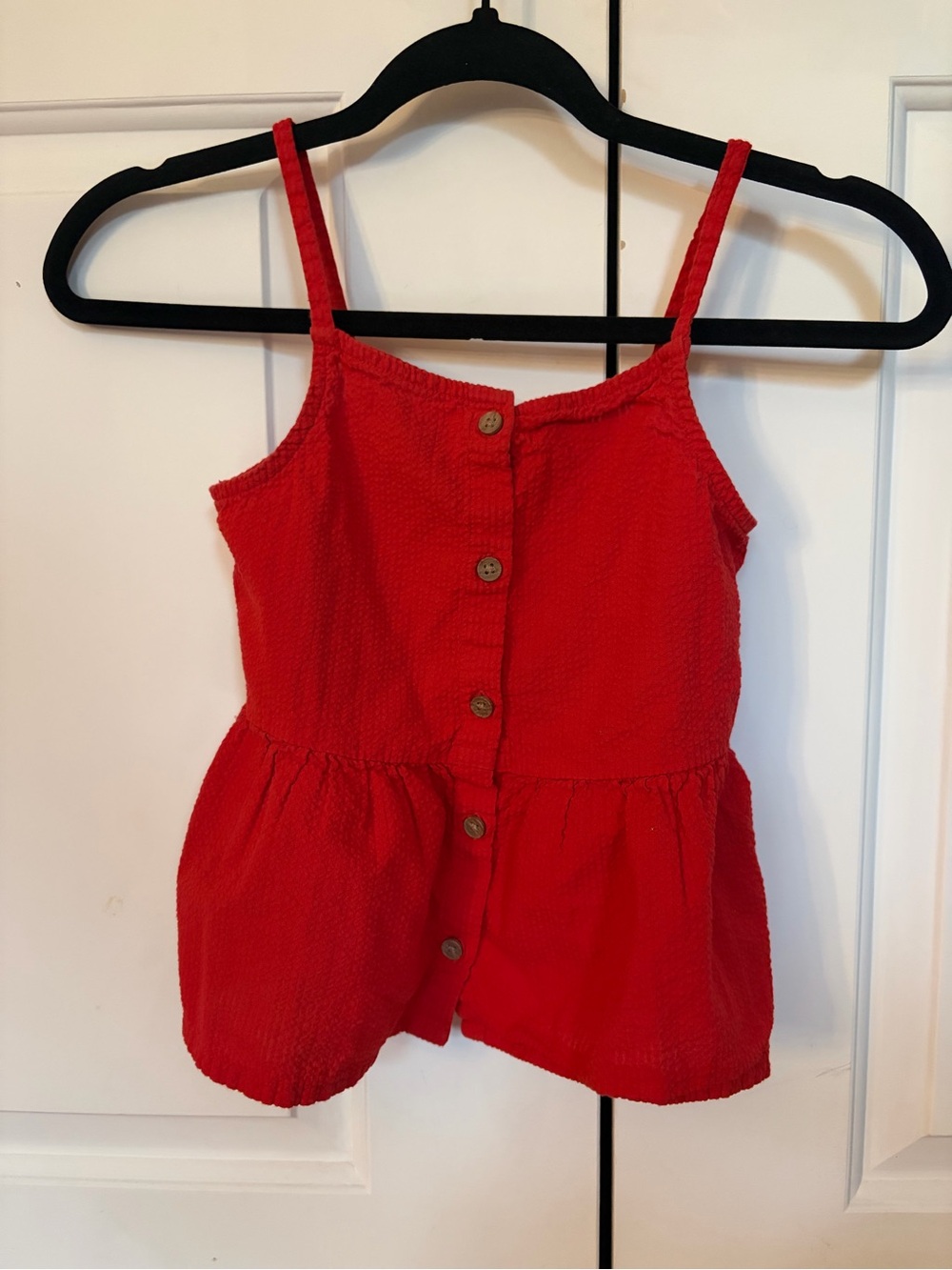 H&M Red Button-Front Girls Tank Top never worn no tag